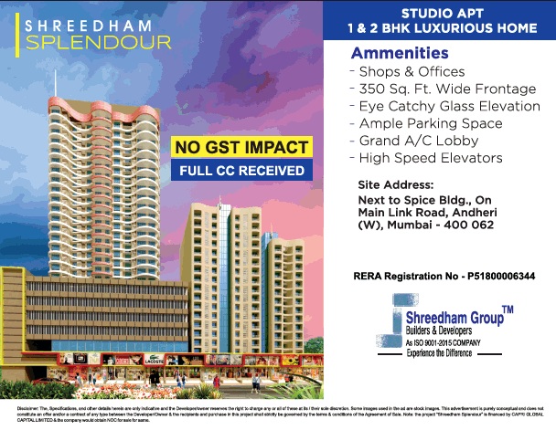Reside at Shreedham Splendour and live the luxurious life in Mumbai